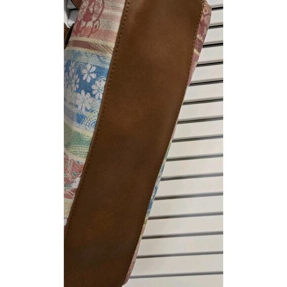 Y2K FOSSIL Rainbow Floral Paisley Shoulder Bag Womens Boho Coronado Vtg Purse - Picture 5 of 10